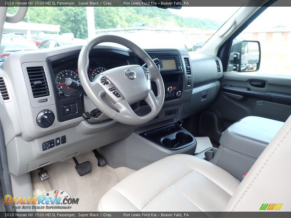 Gray Interior - 2016 Nissan NV 3500 HD SL Passenger Photo #17