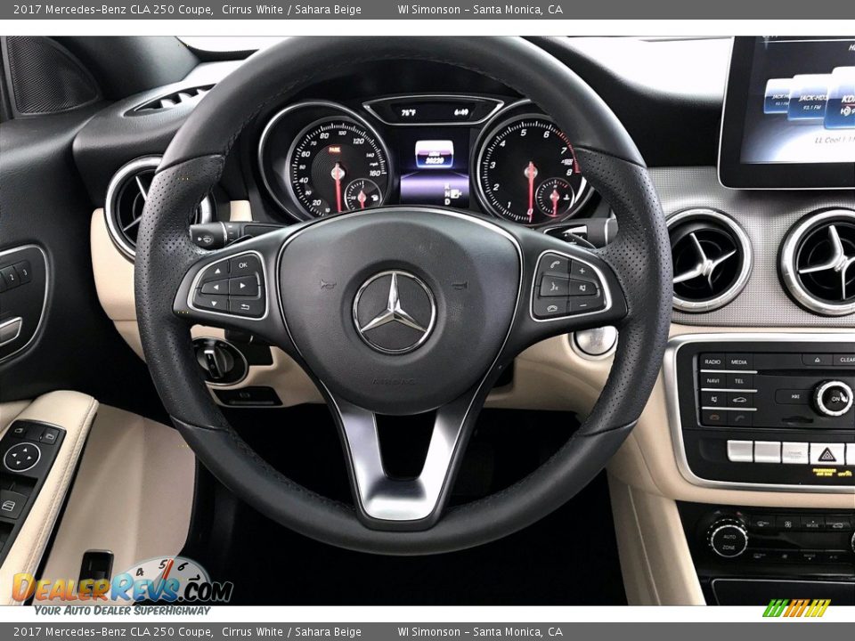 2017 Mercedes-Benz CLA 250 Coupe Cirrus White / Sahara Beige Photo #4