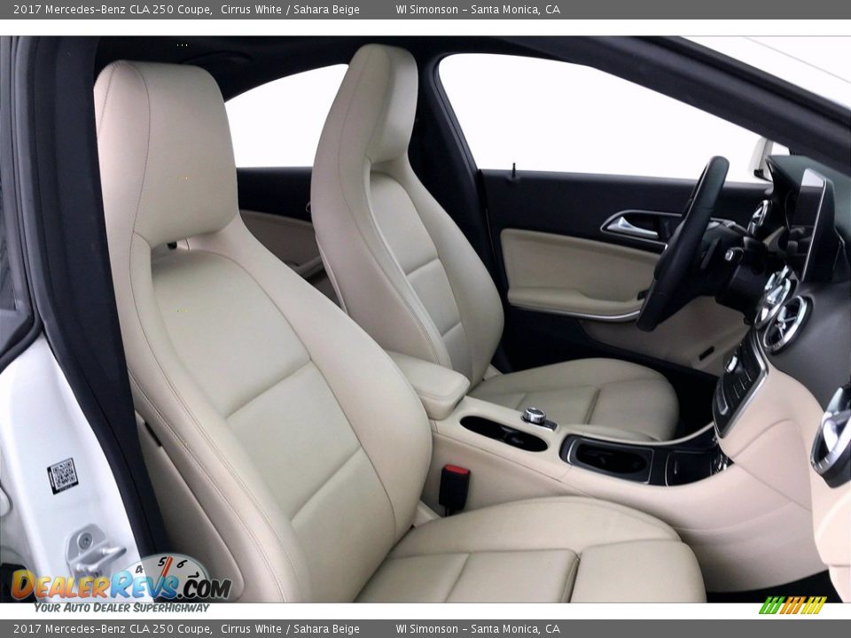 2017 Mercedes-Benz CLA 250 Coupe Cirrus White / Sahara Beige Photo #6