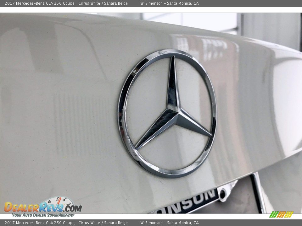 2017 Mercedes-Benz CLA 250 Coupe Cirrus White / Sahara Beige Photo #7