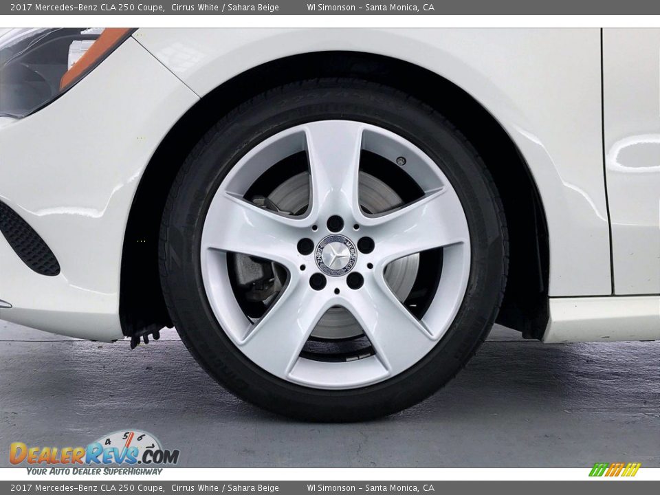 2017 Mercedes-Benz CLA 250 Coupe Cirrus White / Sahara Beige Photo #8