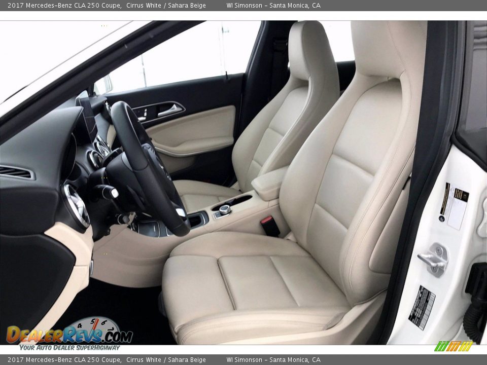 2017 Mercedes-Benz CLA 250 Coupe Cirrus White / Sahara Beige Photo #14