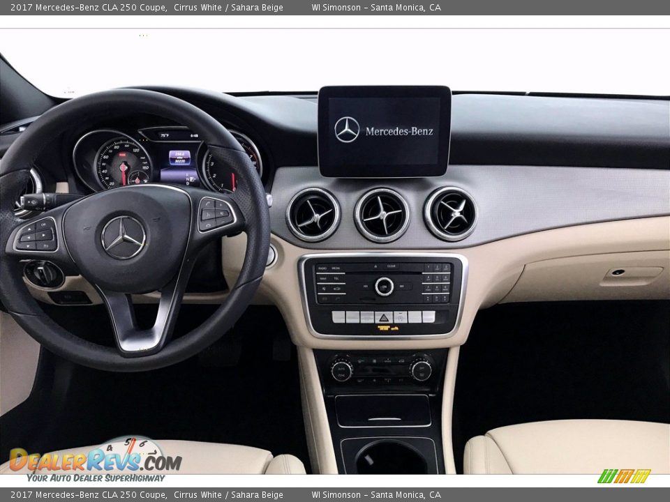 2017 Mercedes-Benz CLA 250 Coupe Cirrus White / Sahara Beige Photo #17