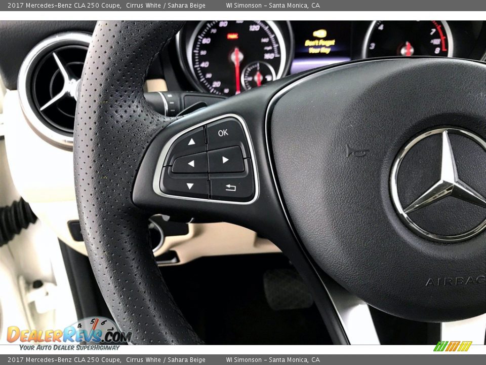 2017 Mercedes-Benz CLA 250 Coupe Cirrus White / Sahara Beige Photo #18