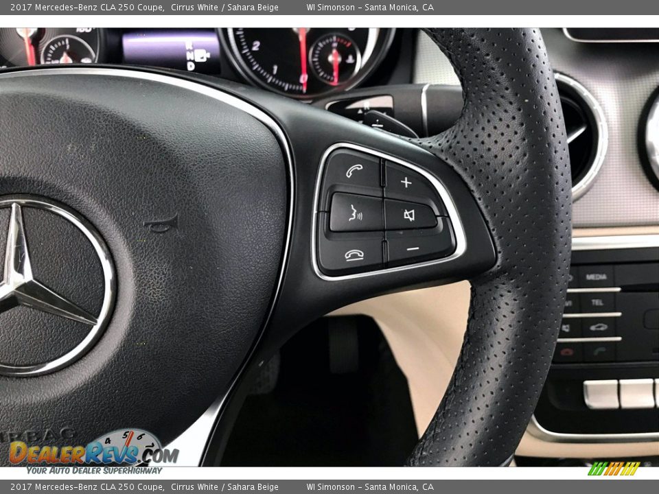 2017 Mercedes-Benz CLA 250 Coupe Cirrus White / Sahara Beige Photo #19