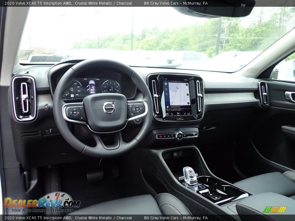 2020 Volvo XC40 T5 Inscription AWD Crystal White Metallic / Charcoal Photo #9