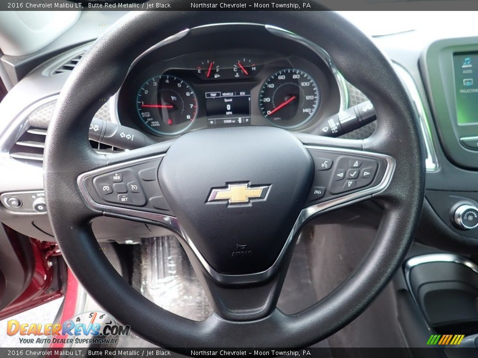 2016 Chevrolet Malibu LT Butte Red Metallic / Jet Black Photo #26