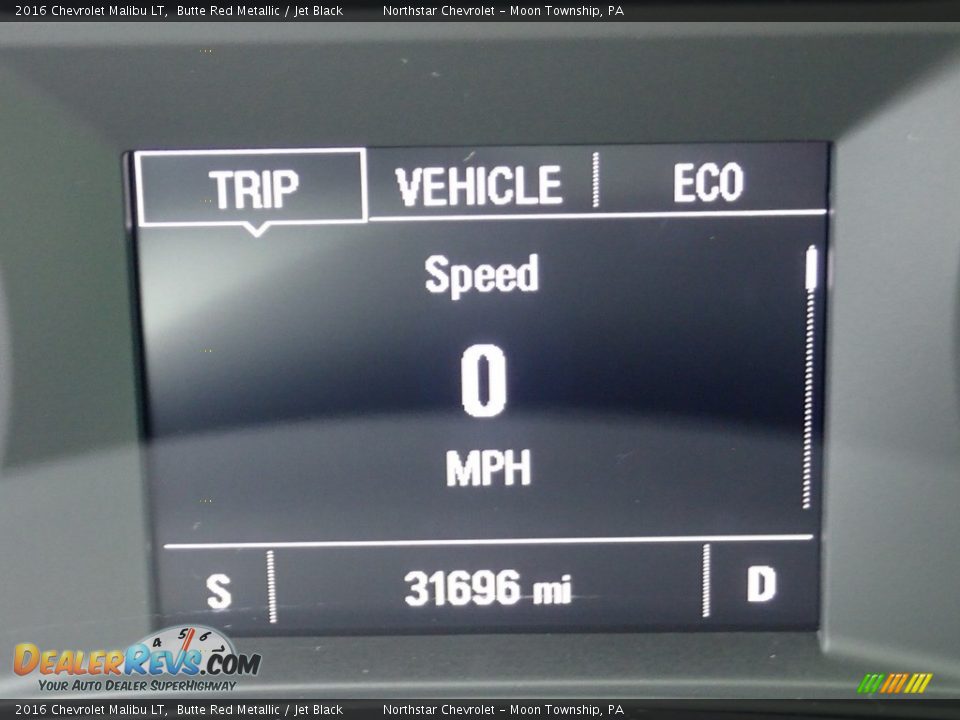 2016 Chevrolet Malibu LT Butte Red Metallic / Jet Black Photo #29