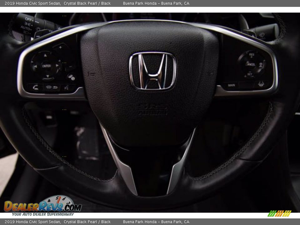 2019 Honda Civic Sport Sedan Crystal Black Pearl / Black Photo #13