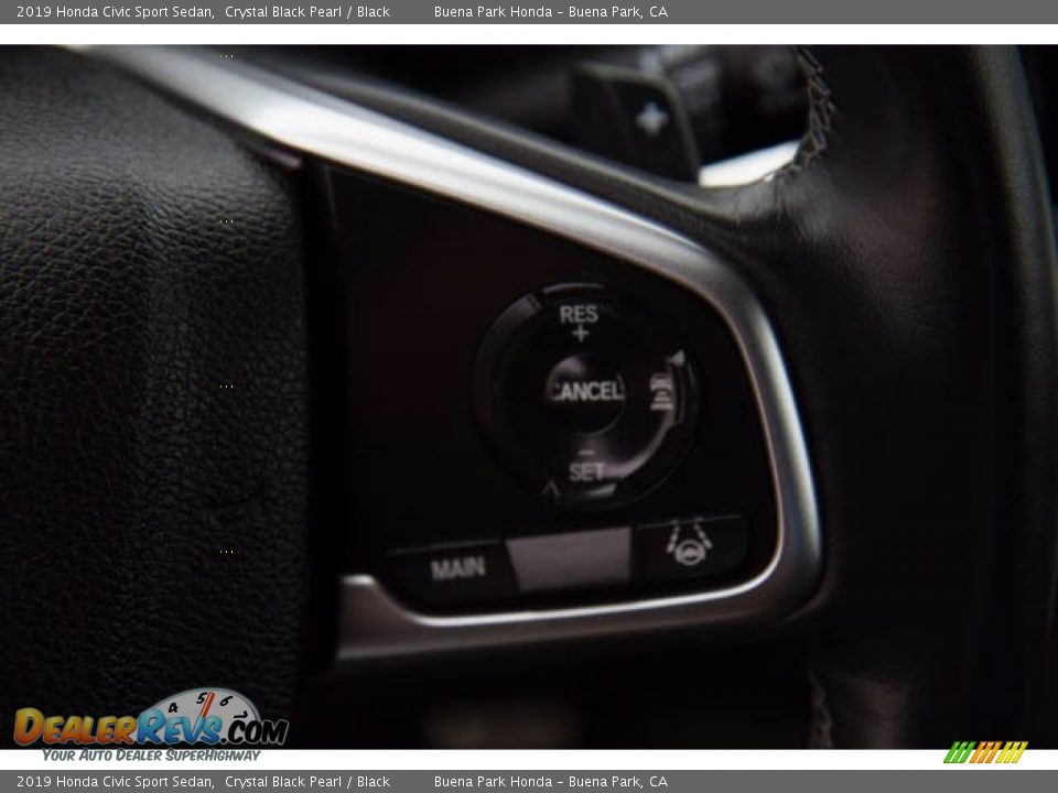 2019 Honda Civic Sport Sedan Crystal Black Pearl / Black Photo #15