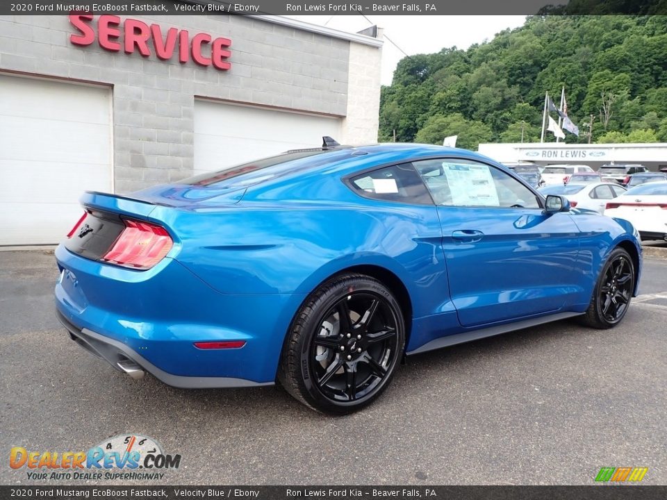 Velocity Blue 2020 Ford Mustang EcoBoost Fastback Photo #2