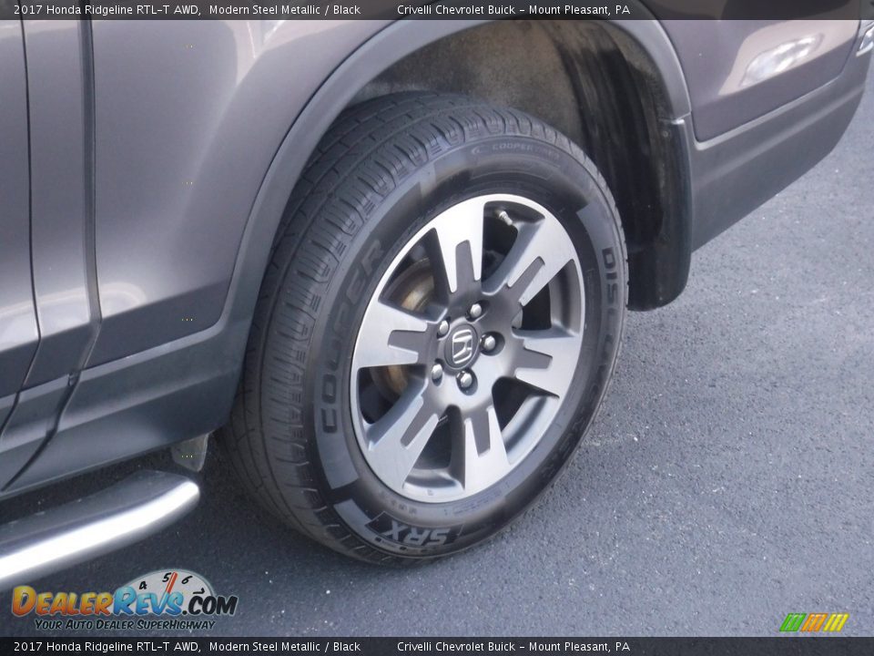 2017 Honda Ridgeline RTL-T AWD Modern Steel Metallic / Black Photo #4
