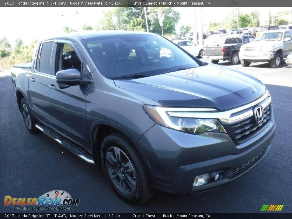2017 Honda Ridgeline RTL-T AWD Modern Steel Metallic / Black Photo #8