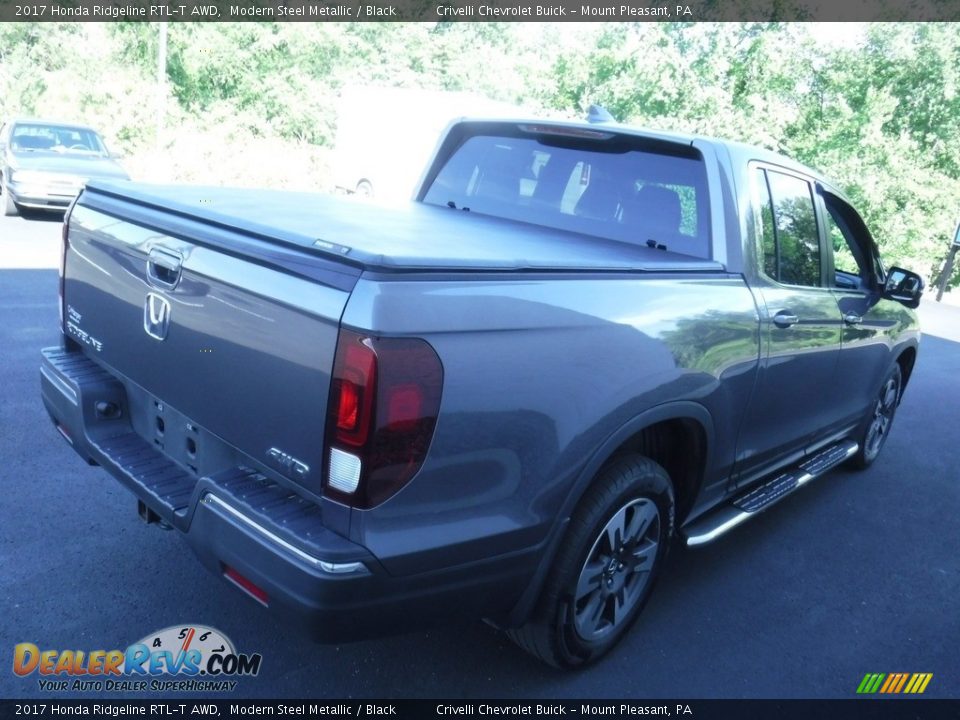 2017 Honda Ridgeline RTL-T AWD Modern Steel Metallic / Black Photo #10