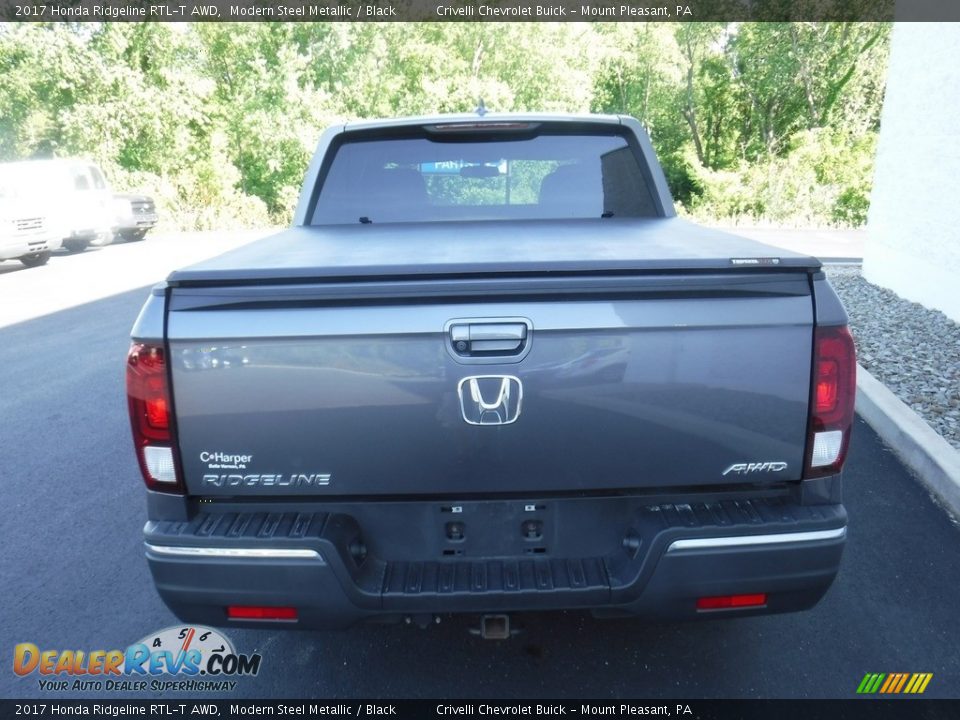 2017 Honda Ridgeline RTL-T AWD Modern Steel Metallic / Black Photo #13