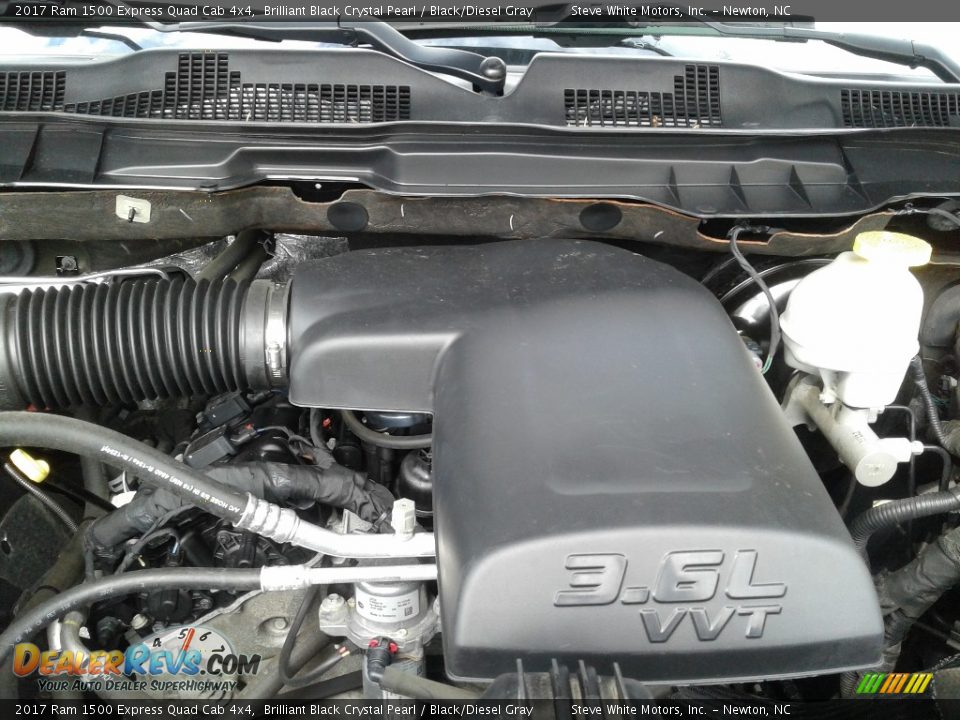 2017 Ram 1500 Express Quad Cab 4x4 Brilliant Black Crystal Pearl / Black/Diesel Gray Photo #10