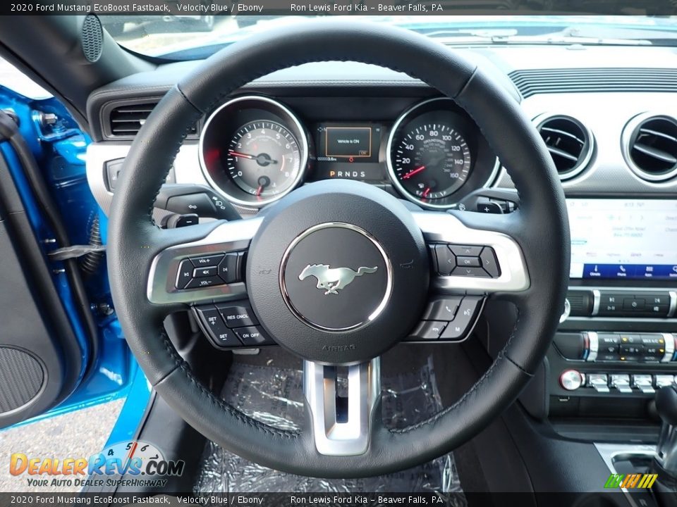 2020 Ford Mustang EcoBoost Fastback Steering Wheel Photo #17