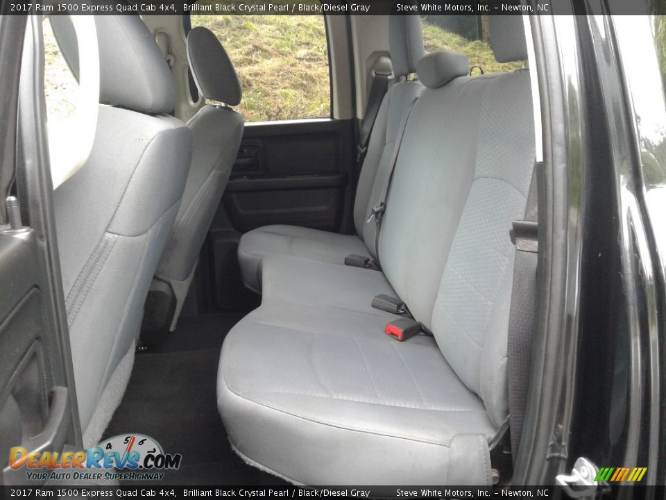 2017 Ram 1500 Express Quad Cab 4x4 Brilliant Black Crystal Pearl / Black/Diesel Gray Photo #13
