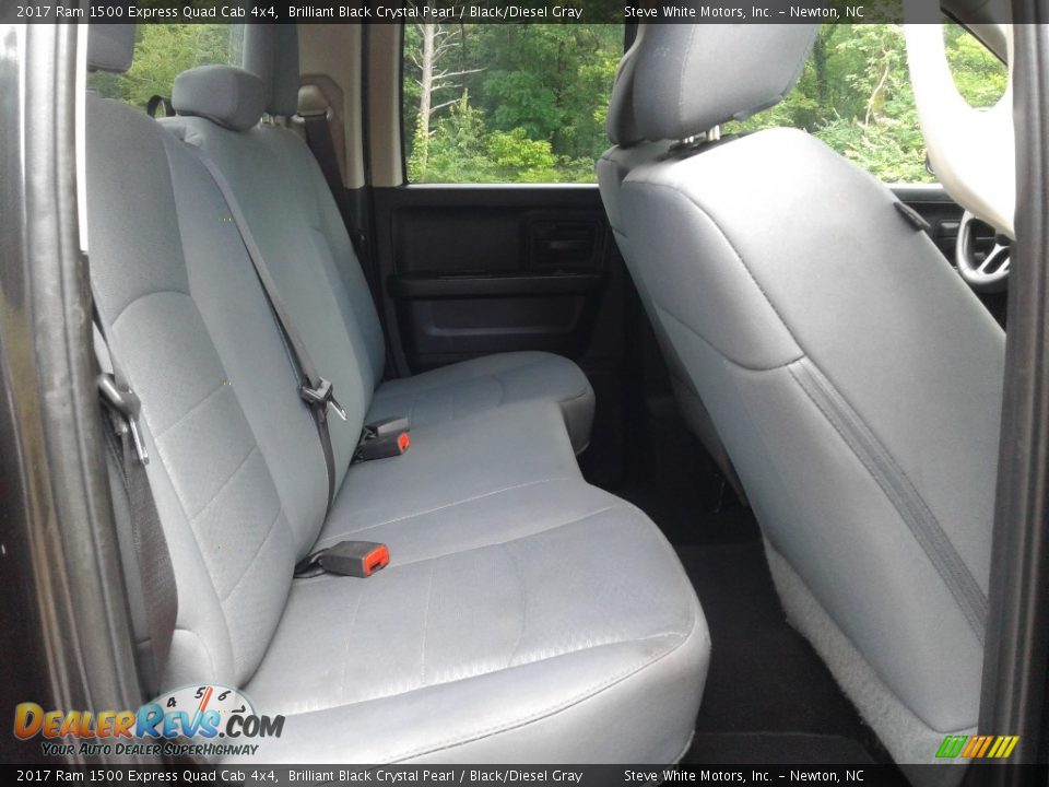 2017 Ram 1500 Express Quad Cab 4x4 Brilliant Black Crystal Pearl / Black/Diesel Gray Photo #14