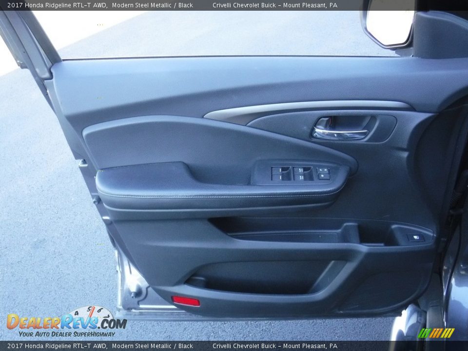 2017 Honda Ridgeline RTL-T AWD Modern Steel Metallic / Black Photo #19