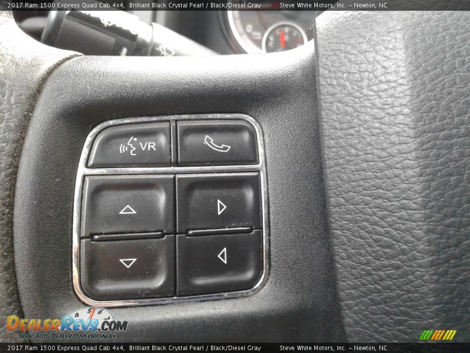 2017 Ram 1500 Express Quad Cab 4x4 Brilliant Black Crystal Pearl / Black/Diesel Gray Photo #17