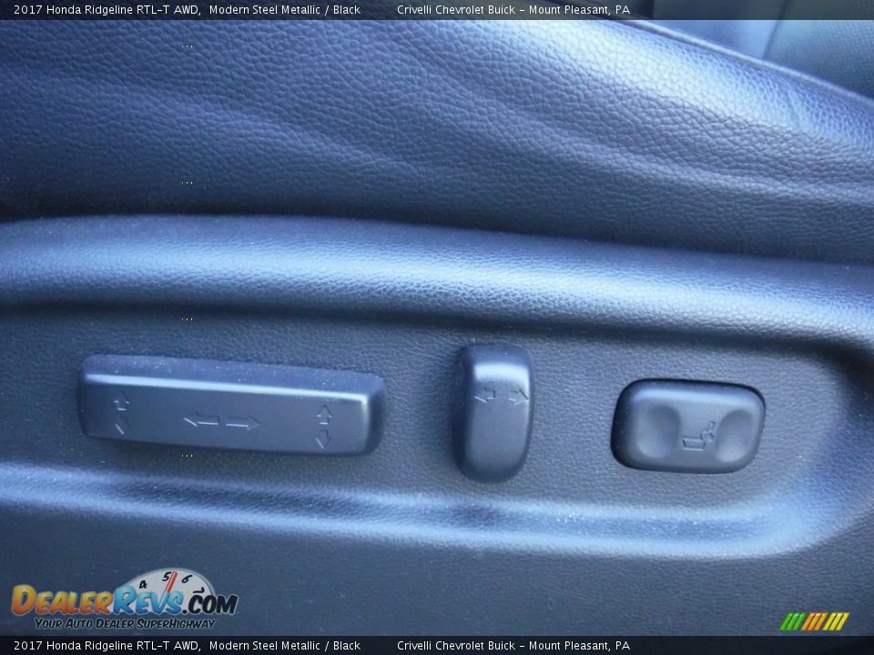 2017 Honda Ridgeline RTL-T AWD Modern Steel Metallic / Black Photo #21