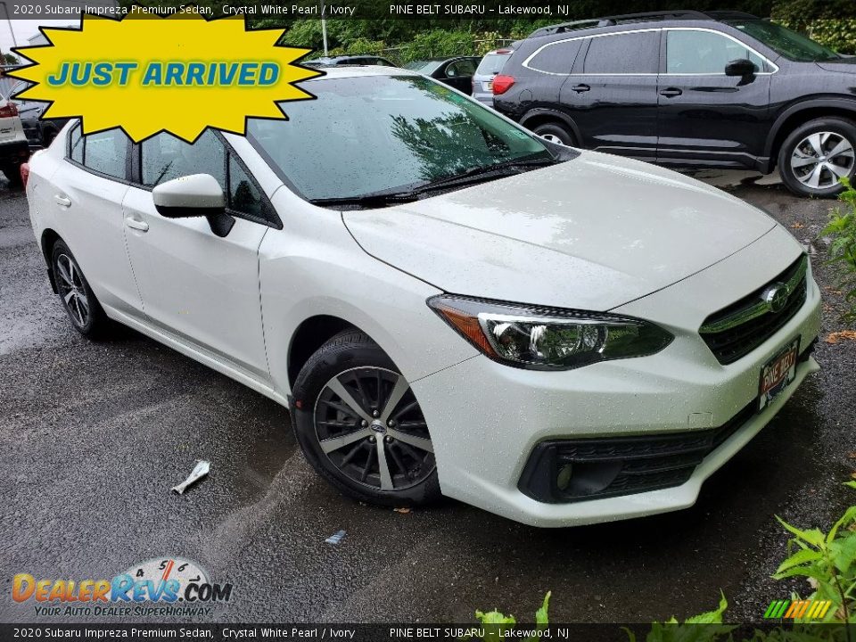 2020 Subaru Impreza Premium Sedan Crystal White Pearl / Ivory Photo #1