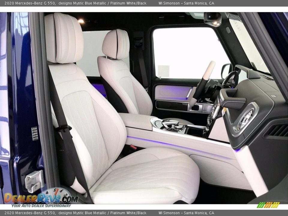Platinum White/Black Interior - 2020 Mercedes-Benz G 550 Photo #5