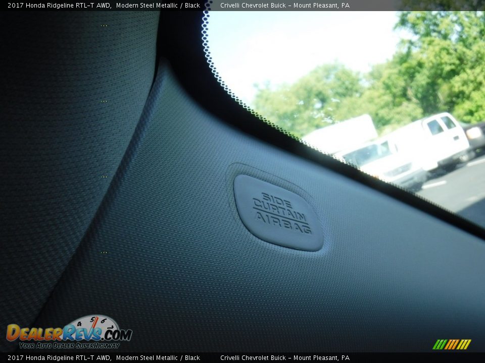 2017 Honda Ridgeline RTL-T AWD Modern Steel Metallic / Black Photo #24