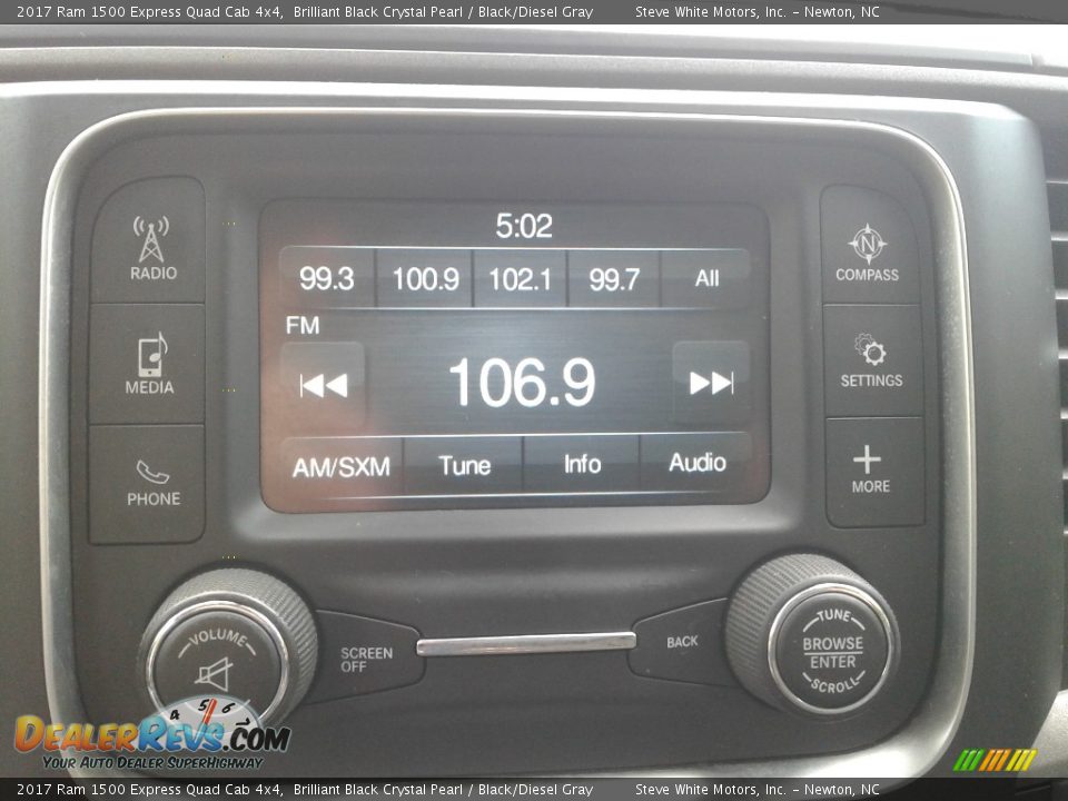 2017 Ram 1500 Express Quad Cab 4x4 Brilliant Black Crystal Pearl / Black/Diesel Gray Photo #21