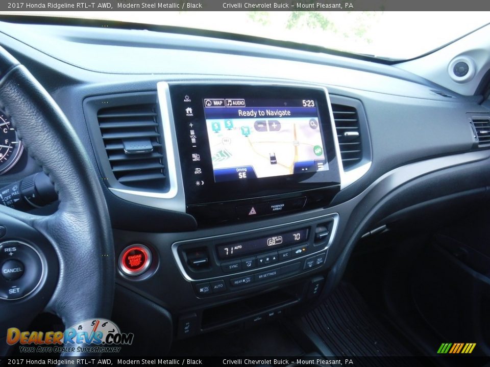 2017 Honda Ridgeline RTL-T AWD Modern Steel Metallic / Black Photo #26