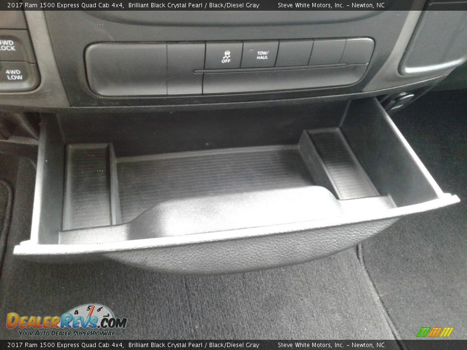 2017 Ram 1500 Express Quad Cab 4x4 Brilliant Black Crystal Pearl / Black/Diesel Gray Photo #23