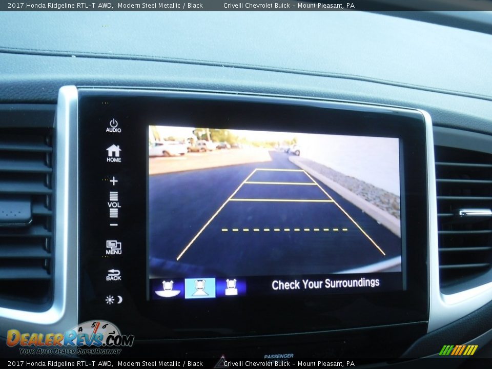 2017 Honda Ridgeline RTL-T AWD Modern Steel Metallic / Black Photo #28