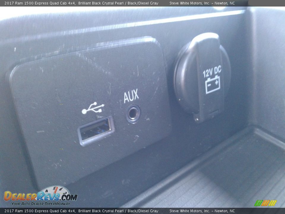 2017 Ram 1500 Express Quad Cab 4x4 Brilliant Black Crystal Pearl / Black/Diesel Gray Photo #24