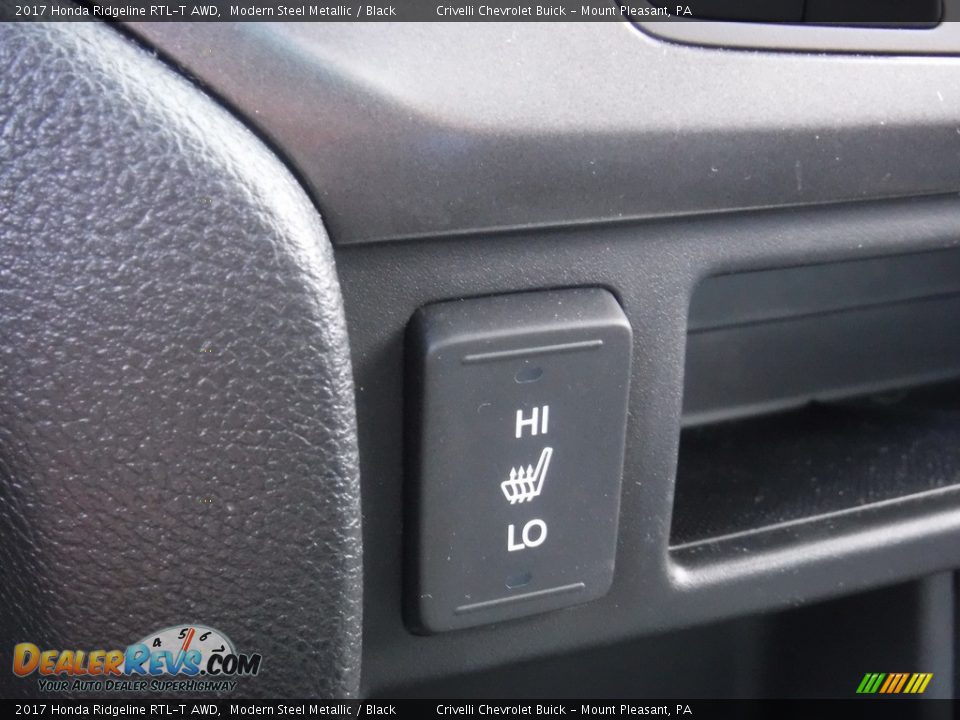 2017 Honda Ridgeline RTL-T AWD Modern Steel Metallic / Black Photo #29