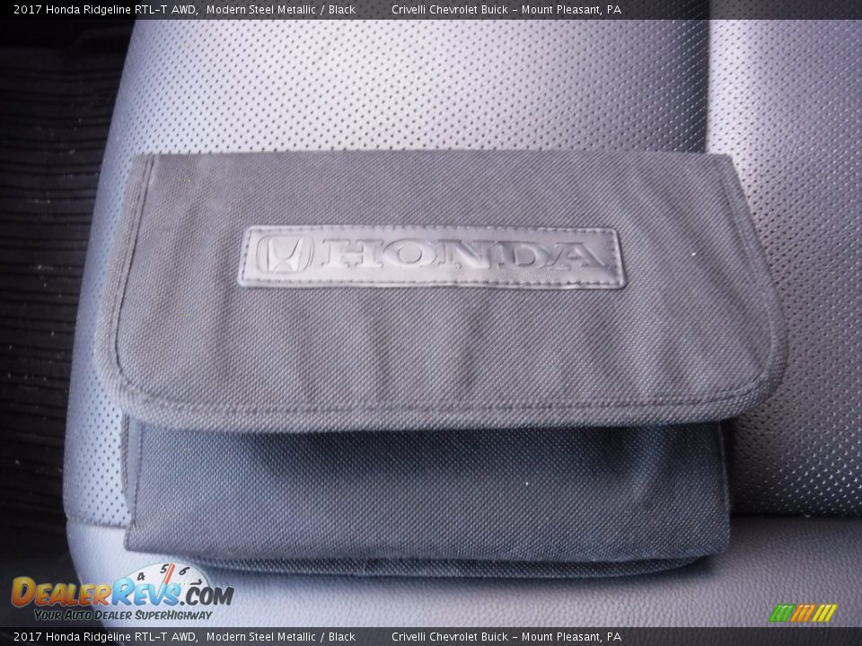 2017 Honda Ridgeline RTL-T AWD Modern Steel Metallic / Black Photo #34