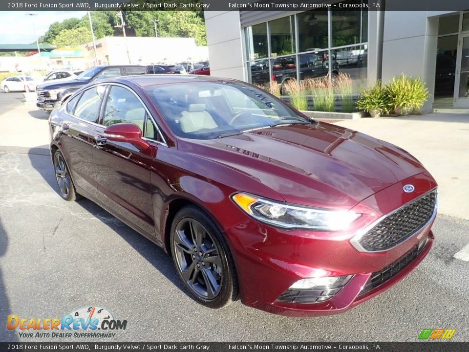 Burgundy Velvet 2018 Ford Fusion Sport AWD Photo #9