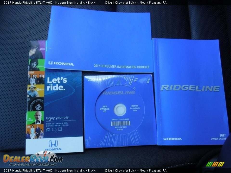 2017 Honda Ridgeline RTL-T AWD Modern Steel Metallic / Black Photo #35