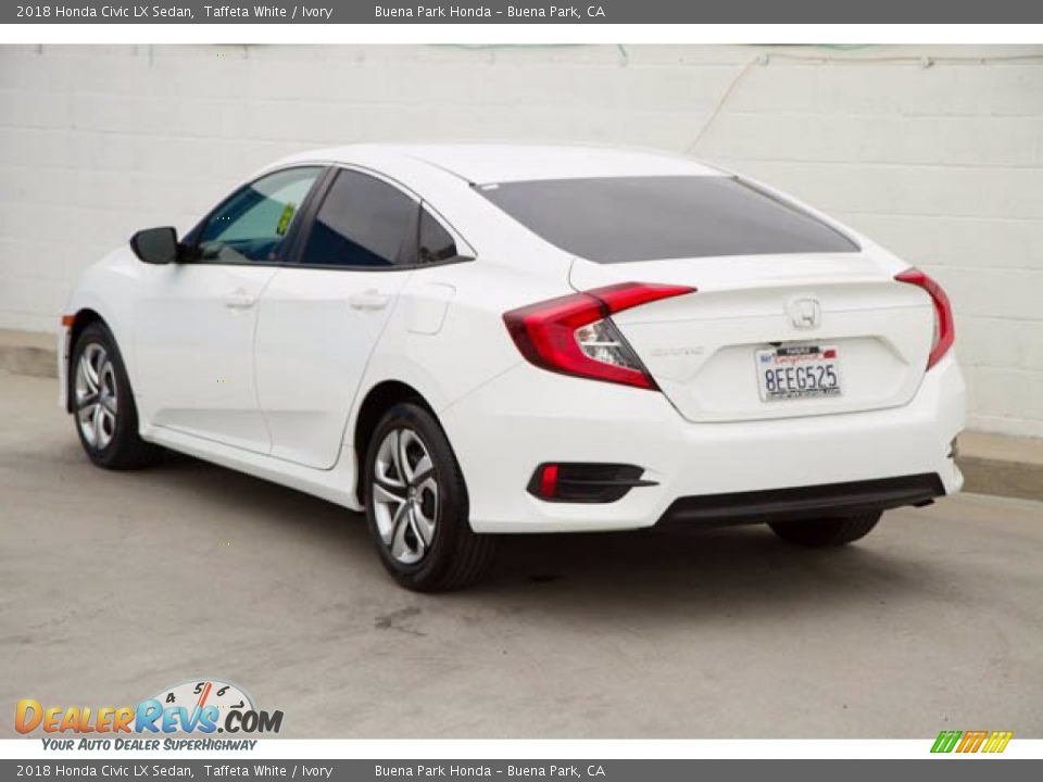 2018 Honda Civic LX Sedan Taffeta White / Ivory Photo #2