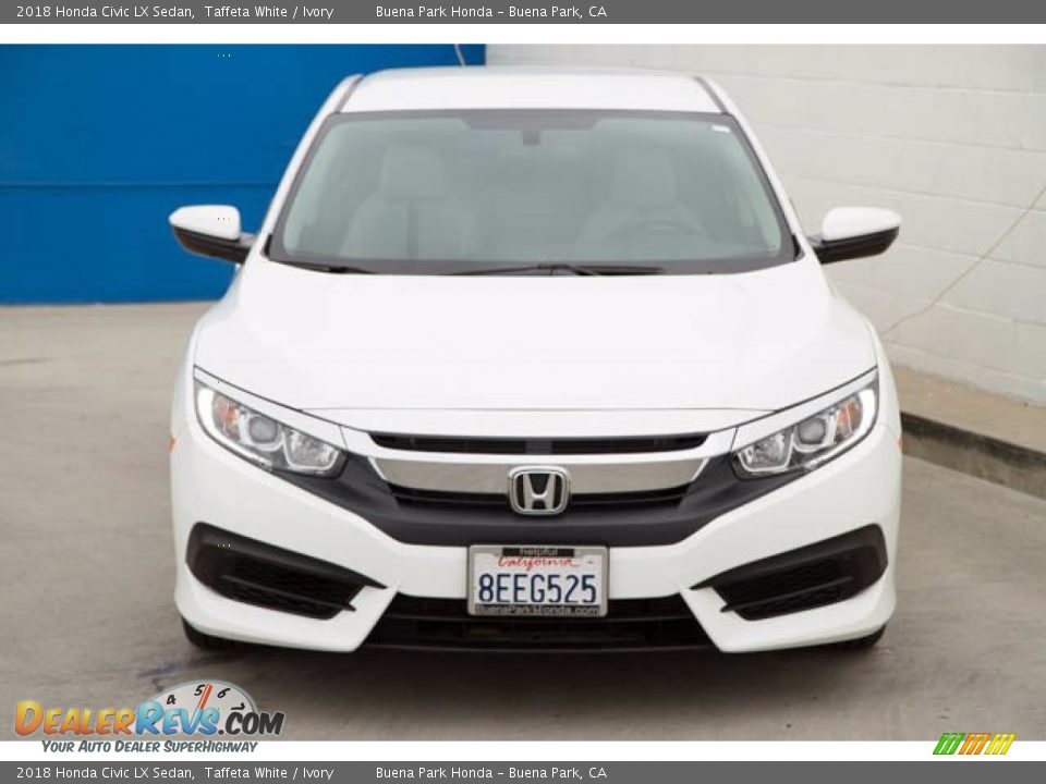 2018 Honda Civic LX Sedan Taffeta White / Ivory Photo #7