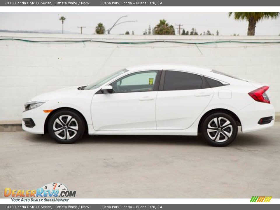 2018 Honda Civic LX Sedan Taffeta White / Ivory Photo #10