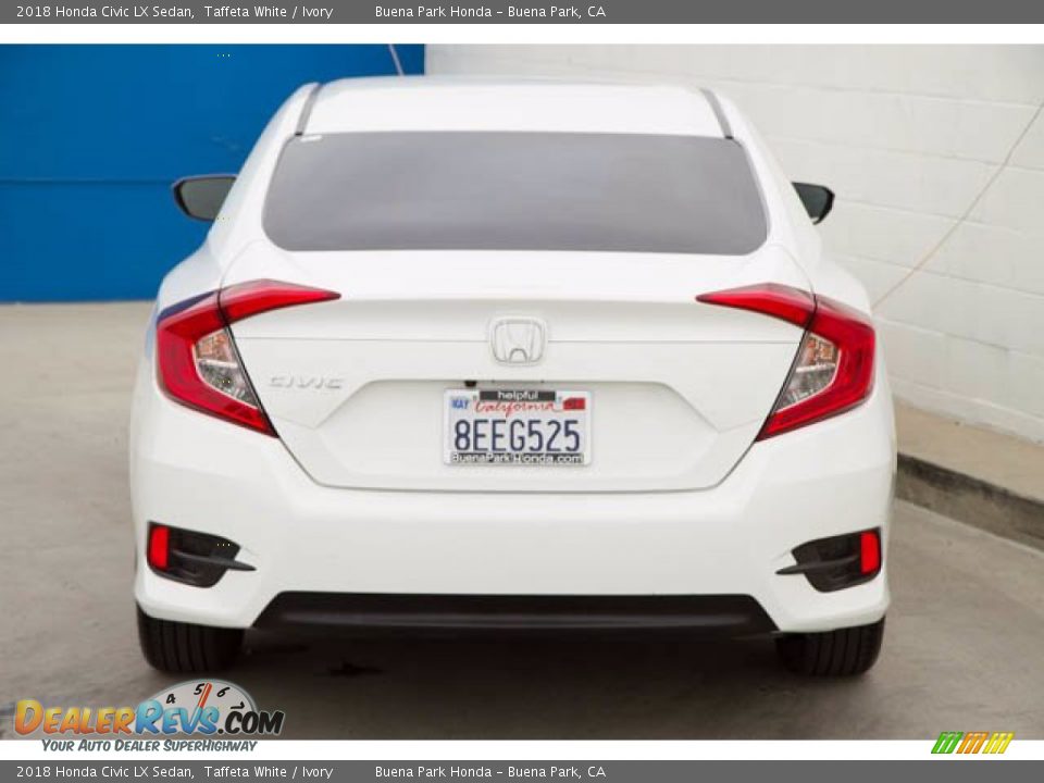 2018 Honda Civic LX Sedan Taffeta White / Ivory Photo #11