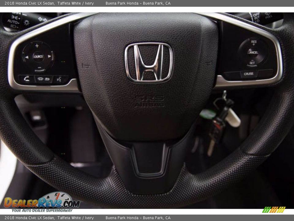 2018 Honda Civic LX Sedan Taffeta White / Ivory Photo #15