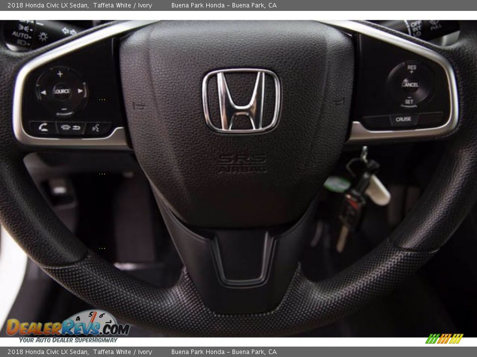 2018 Honda Civic LX Sedan Taffeta White / Ivory Photo #15