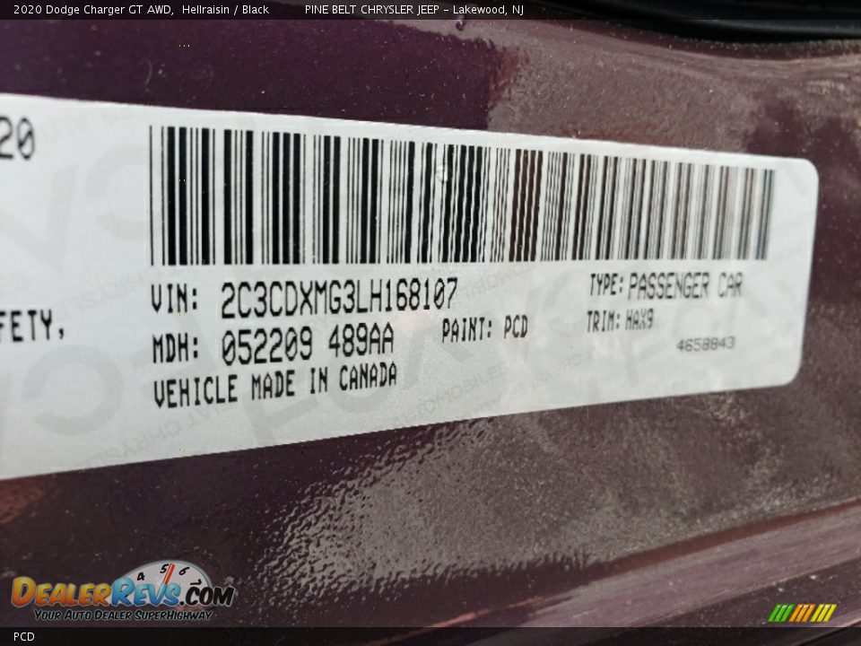 Dodge Color Code PCD Hellraisin