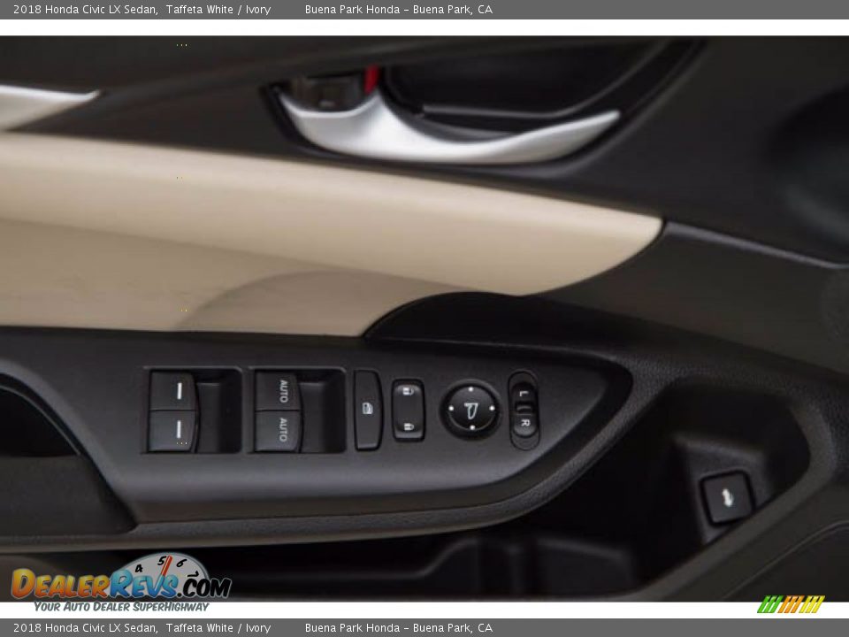 2018 Honda Civic LX Sedan Taffeta White / Ivory Photo #30