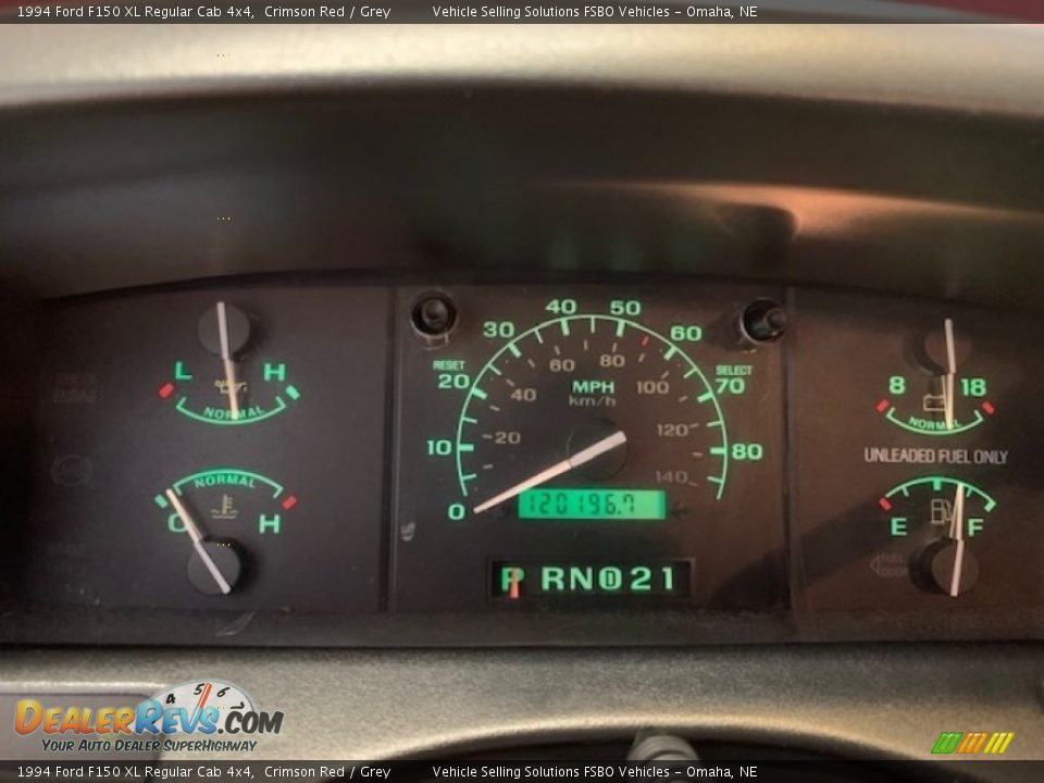 1994 Ford F150 XL Regular Cab 4x4 Gauges Photo #2