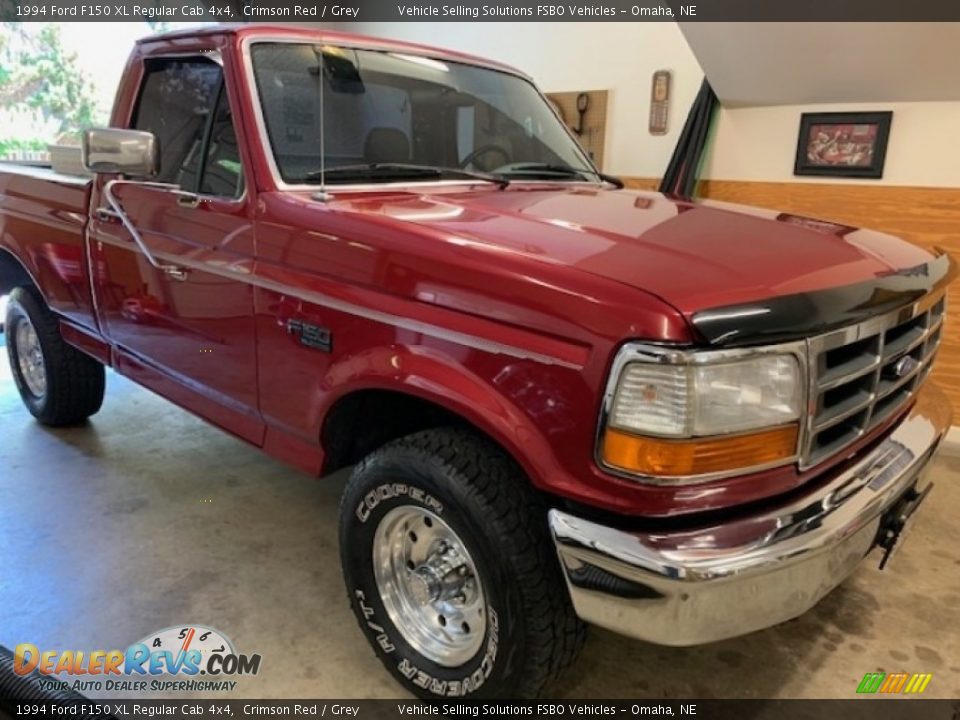 Front 3/4 View of 1994 Ford F150 XL Regular Cab 4x4 Photo #12