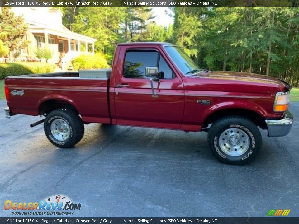 Crimson Red 1994 Ford F150 XL Regular Cab 4x4 Photo #13