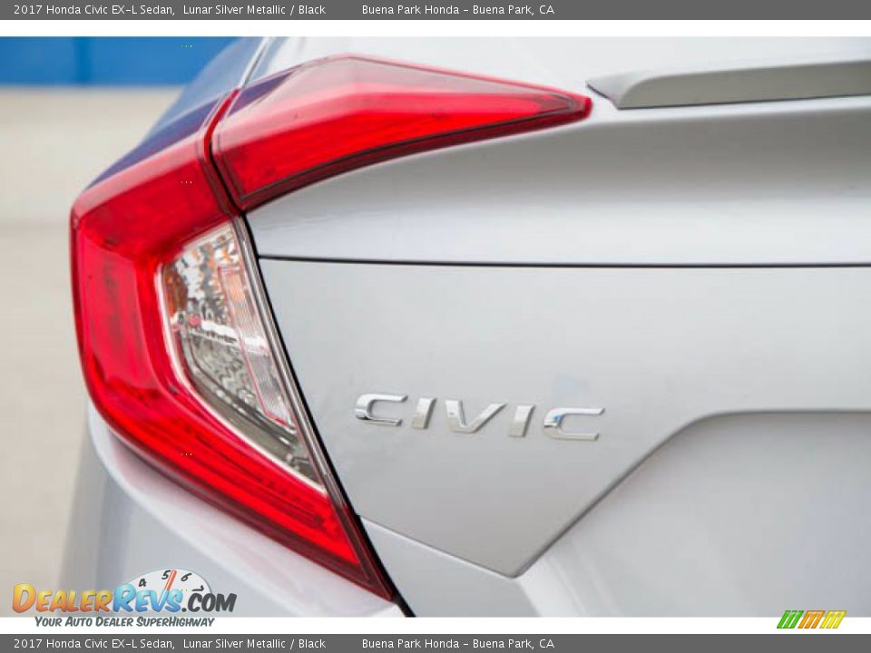 2017 Honda Civic EX-L Sedan Lunar Silver Metallic / Black Photo #10